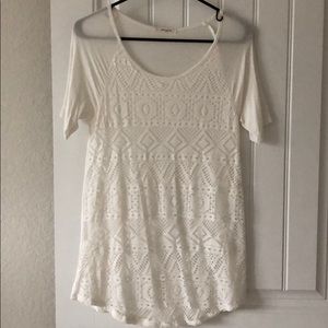 **2 items for $5** White lace detail Top